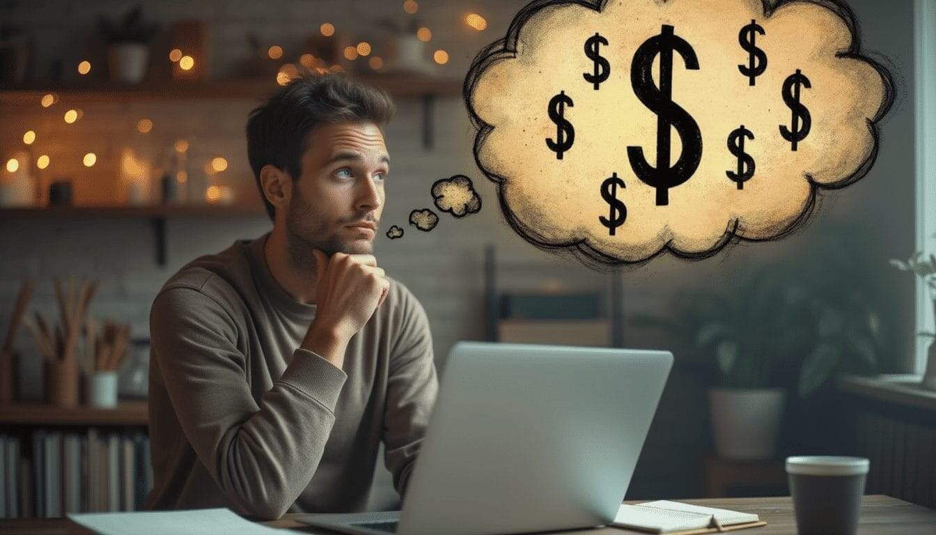 person in addiction recovery thinking about money